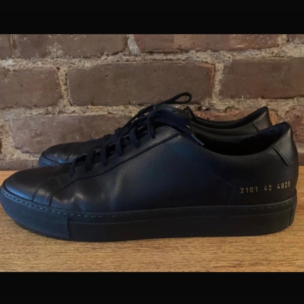 Common Projects Mens Navy Leather Sneakers